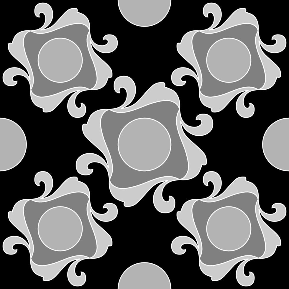 Classic seamless pattern, Design seamless decorative pattern. Abstract monochrome lacy background, luxury Vector art etc.