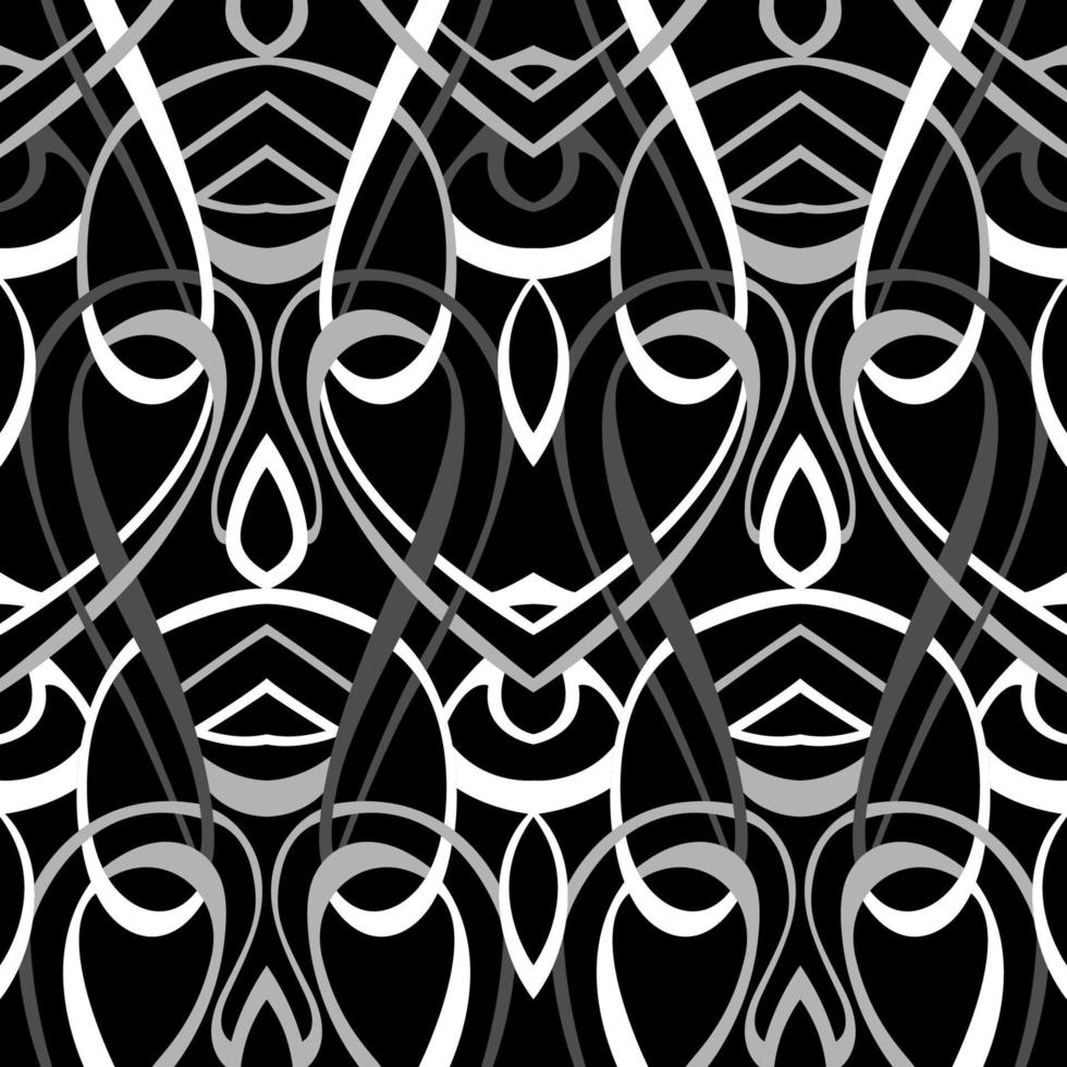 Classic seamless pattern, Design seamless decorative pattern. Abstract monochrome lacy background, luxury Vector art etc.