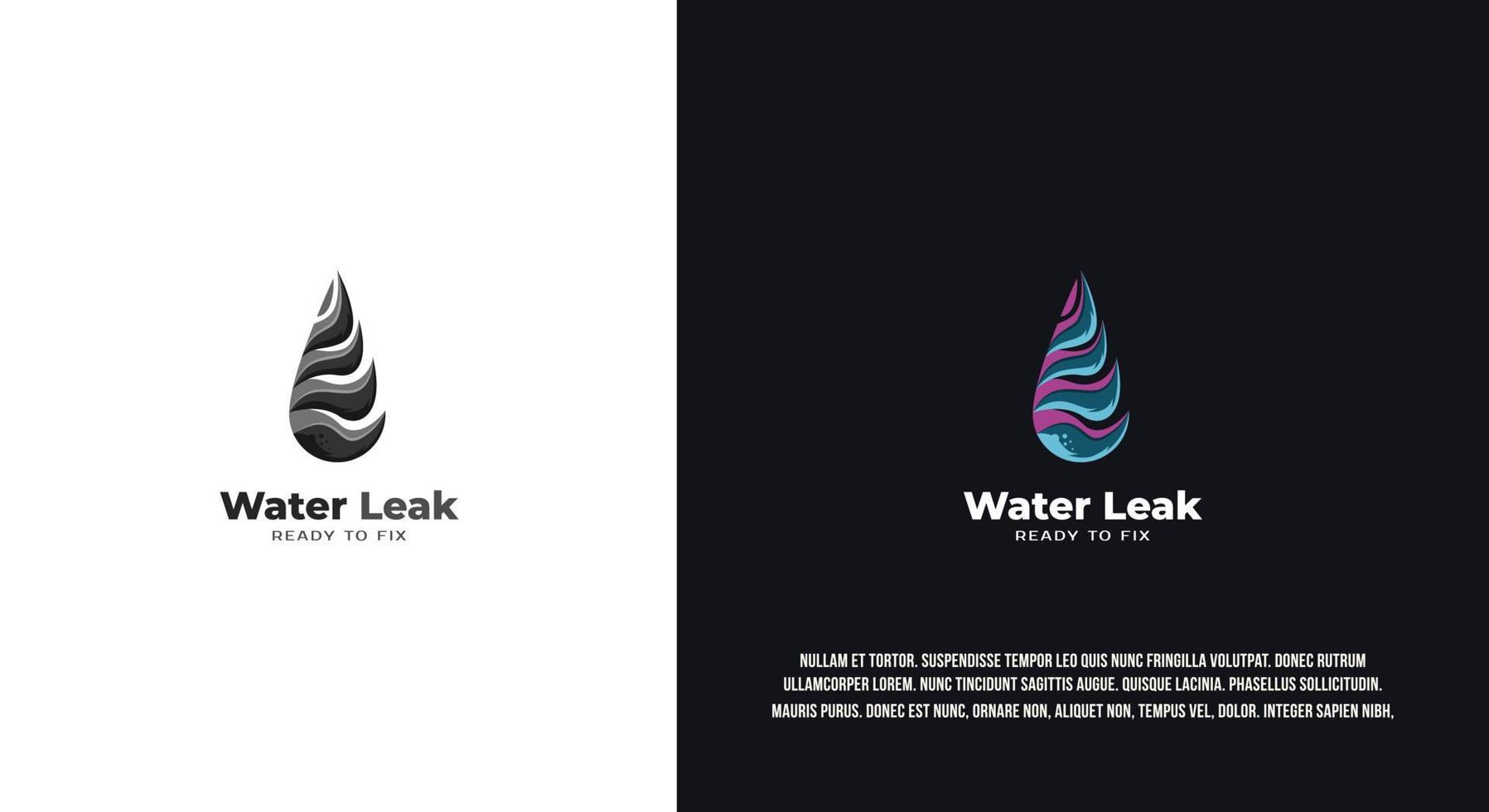 Water splash and flower abstract logo design vector