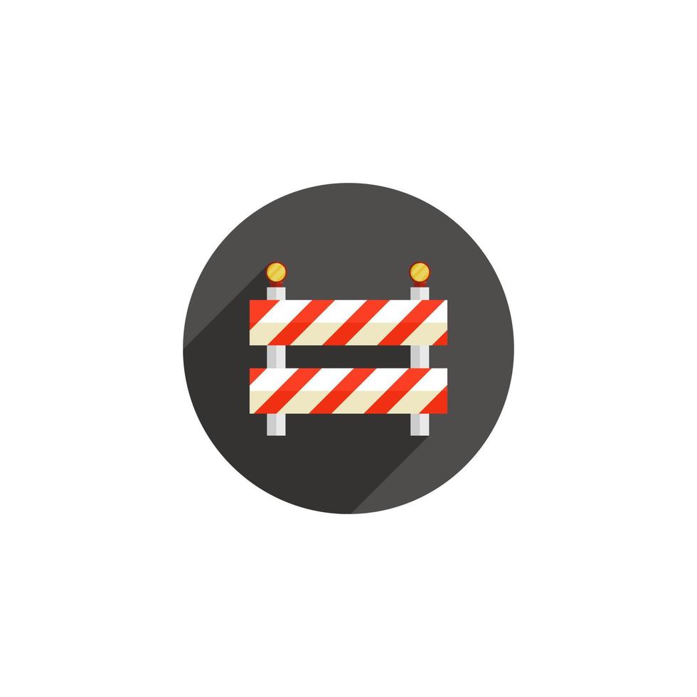 Traffic roadblock sign. Traffic cone icon design illustration, flat vector