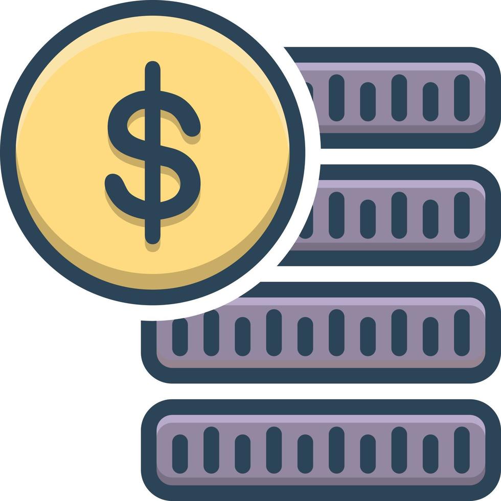 Colorful  icon for doller vector