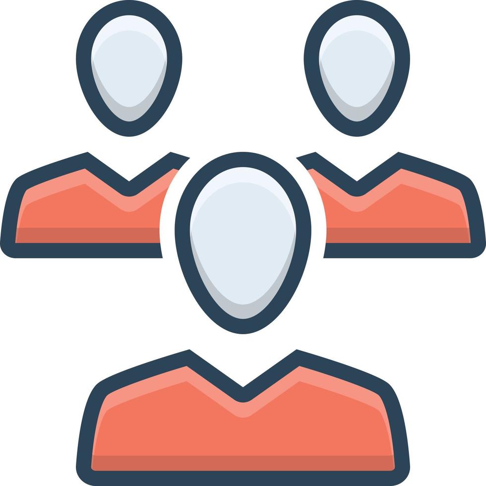 Colorful  icon for customers vector