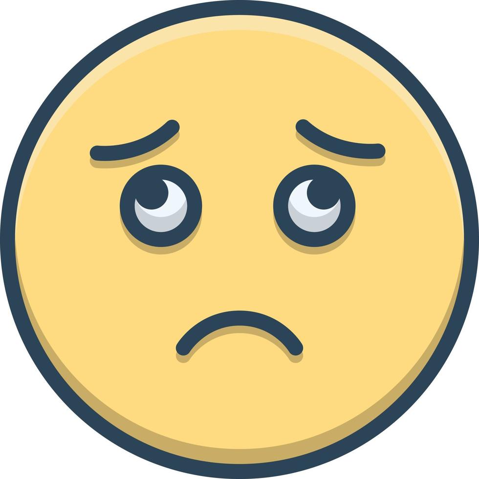 Colorful icon for sad vector