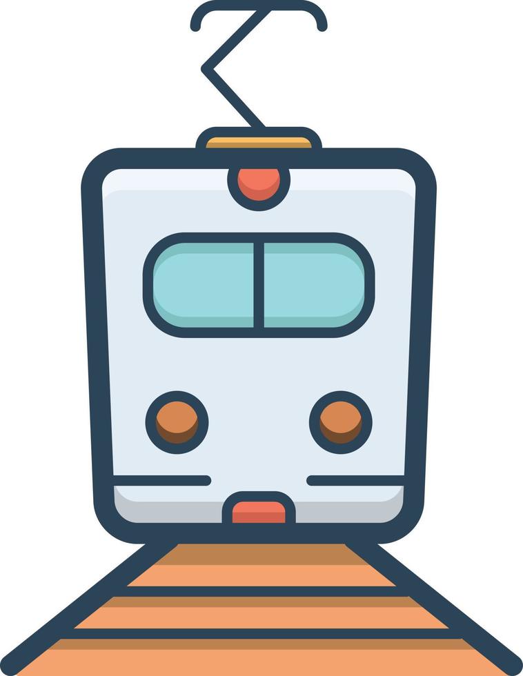 Colorful icon for train vector