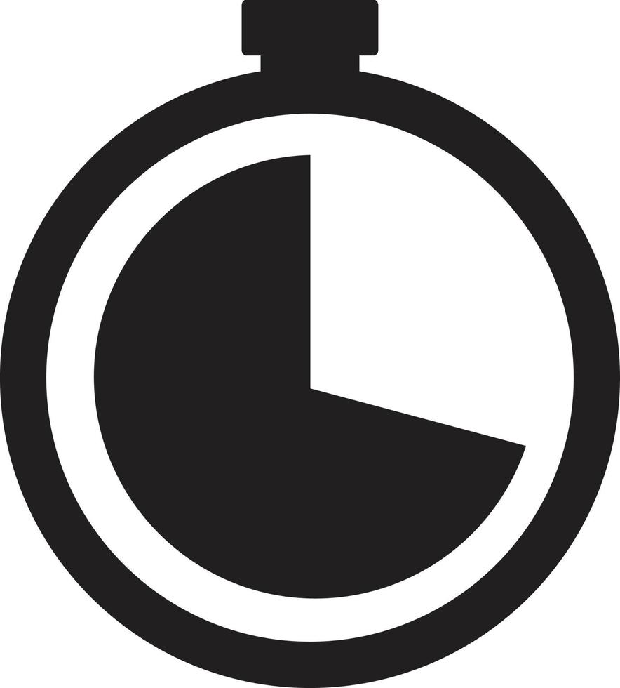 icono de línea de reloj. signo de icono de reloj. vector