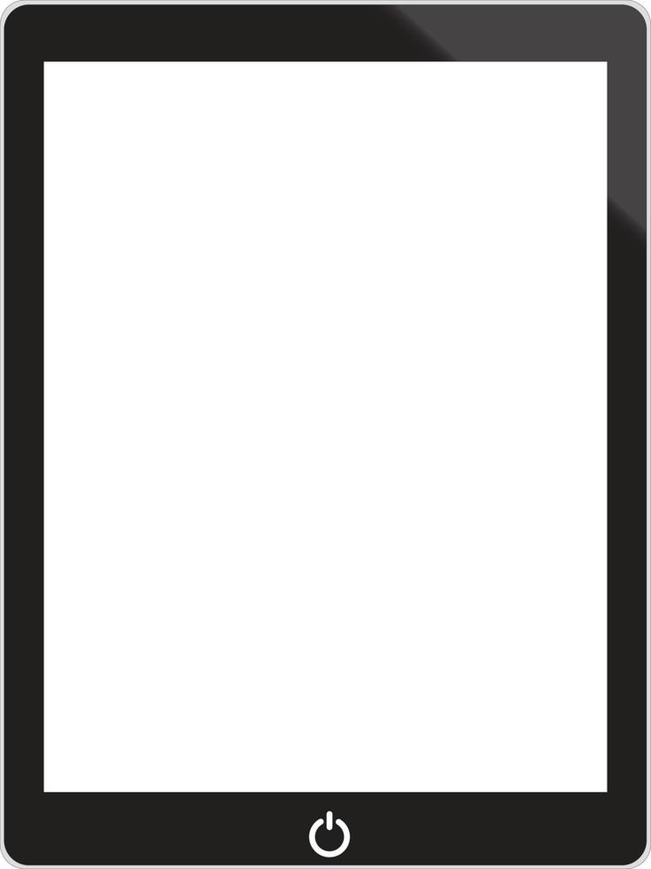 black tablet with white screen. tablet icon. vector