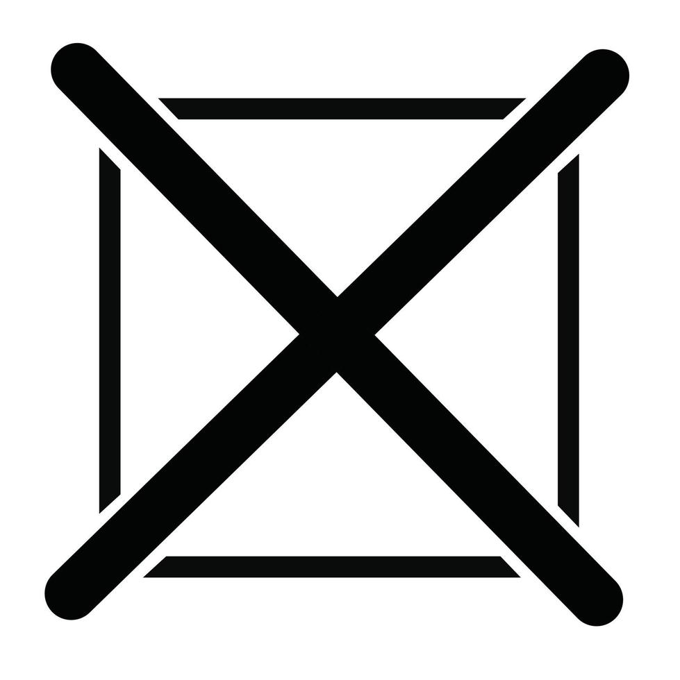 black cross mark icon. cross mark sign. vector