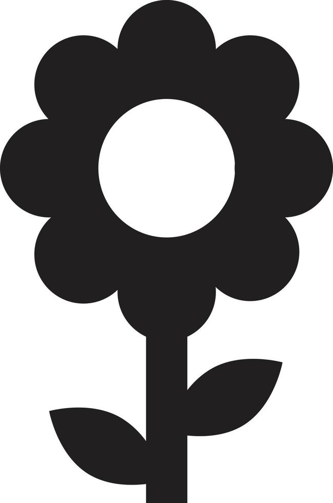 flower icon. flower sign. black flower symbol. vector