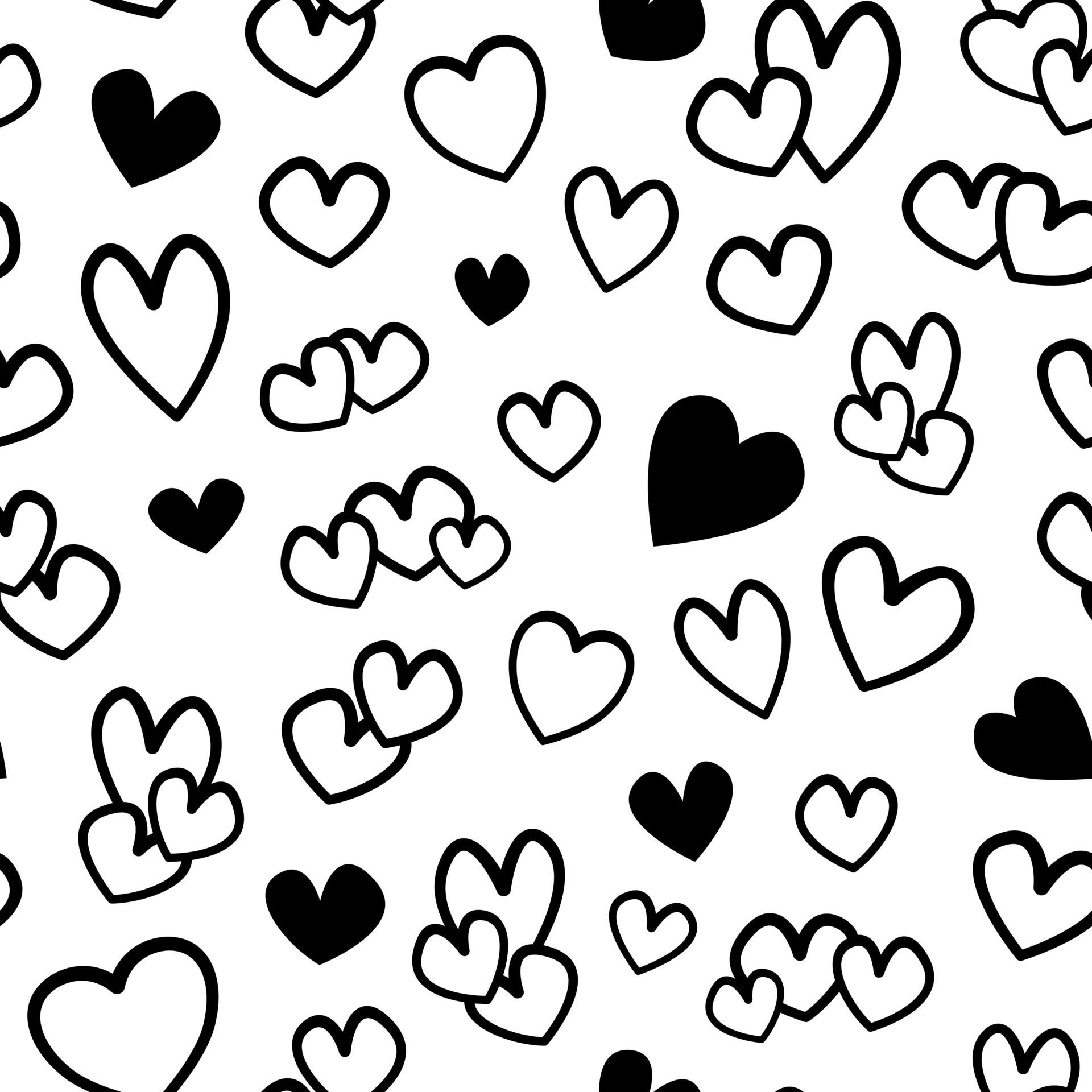 Fashion Material Scrapbook Paper Design Digital Art Hearts Print Valentine's Day Retro Vintage Seamless pattern