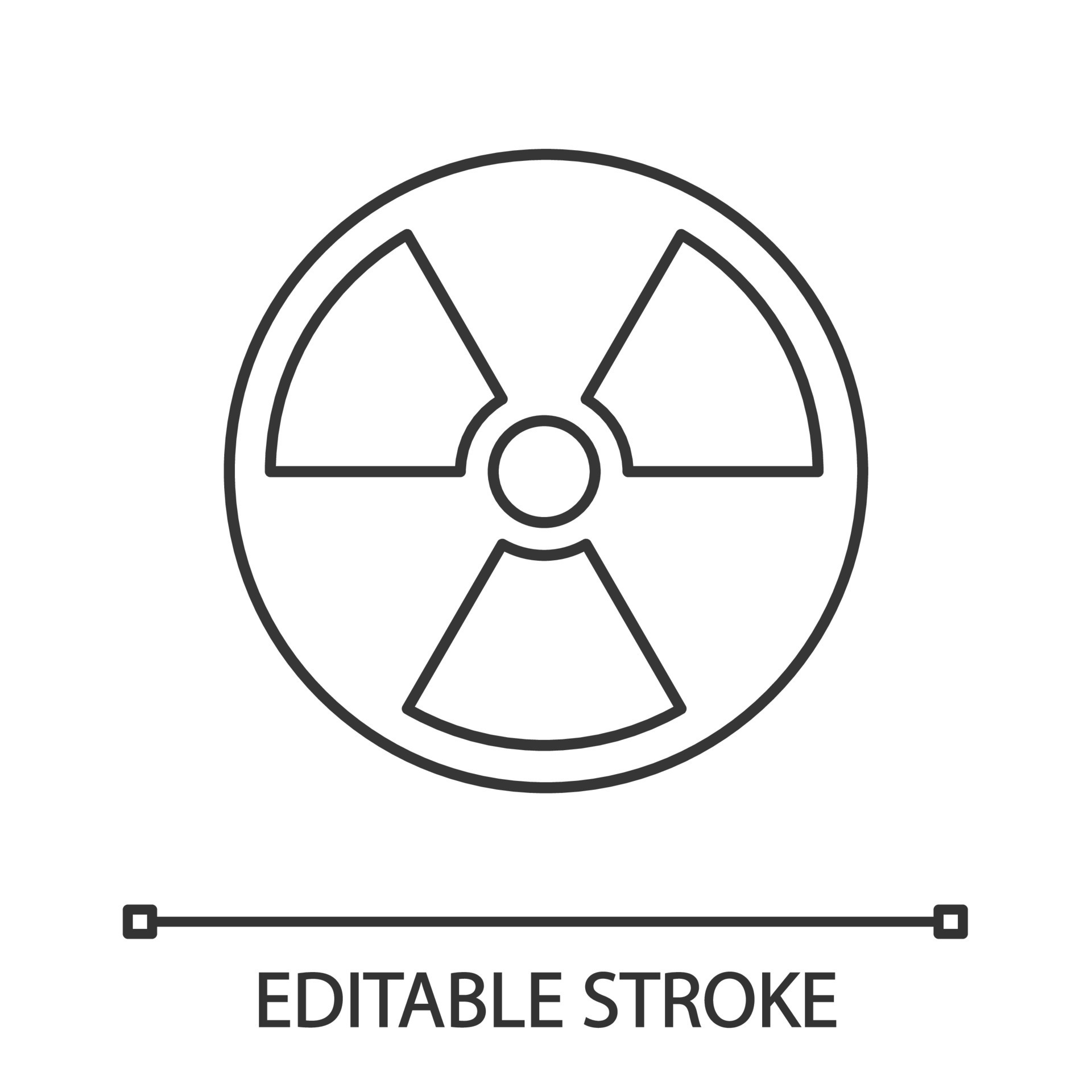 Nuclear energy linear icon. Atomic power. Thin line illustration