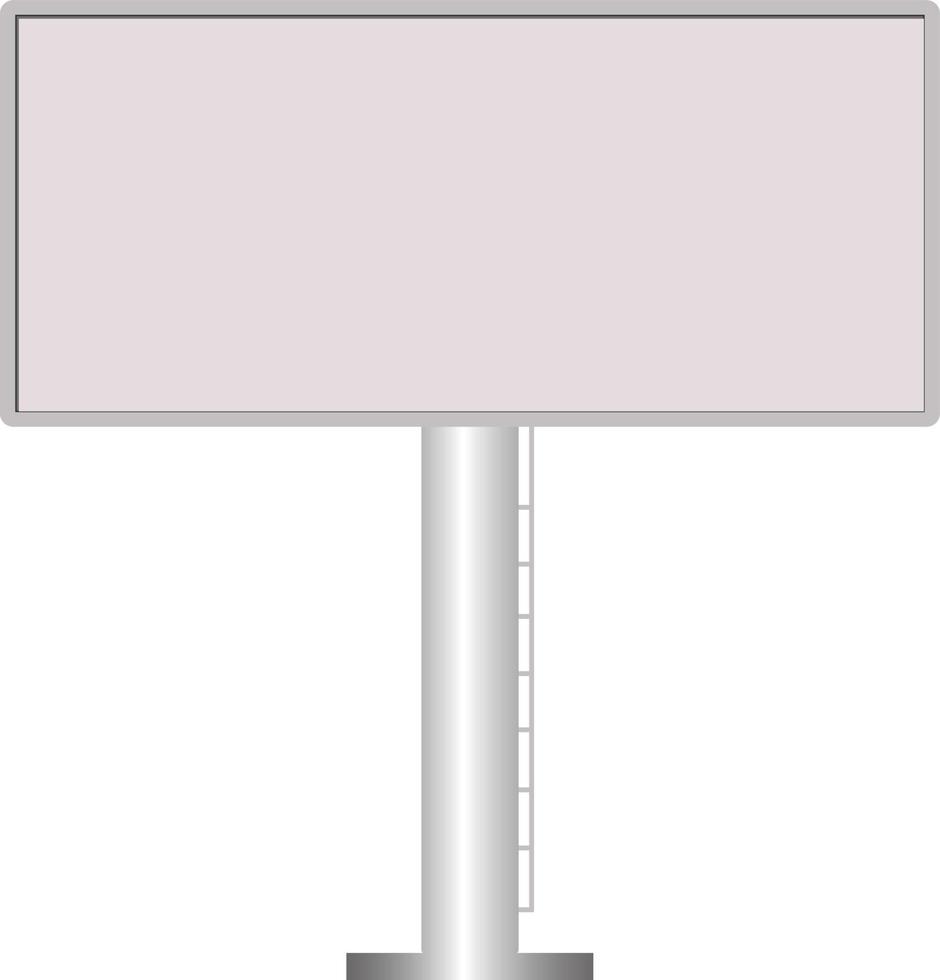 blank big billboard. Blank Outdoor Billboard with Place for Message. vector