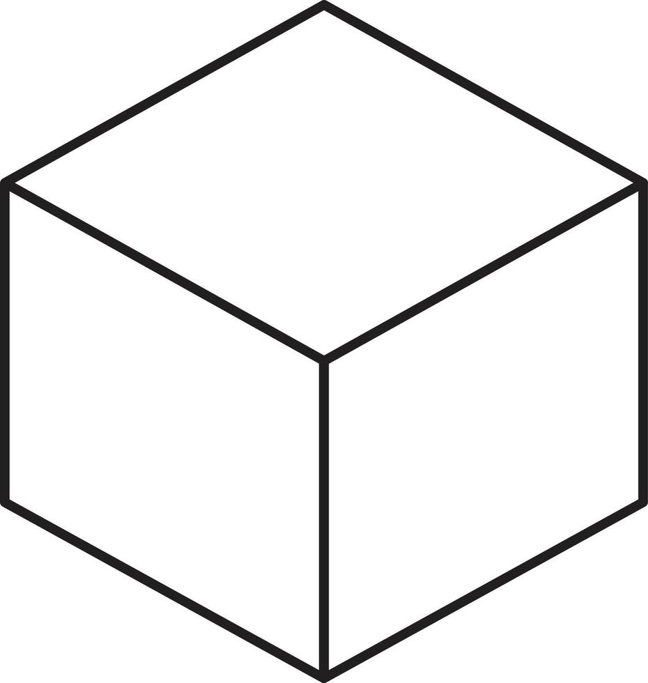 Cube sign icon on white background. cube sign. vector