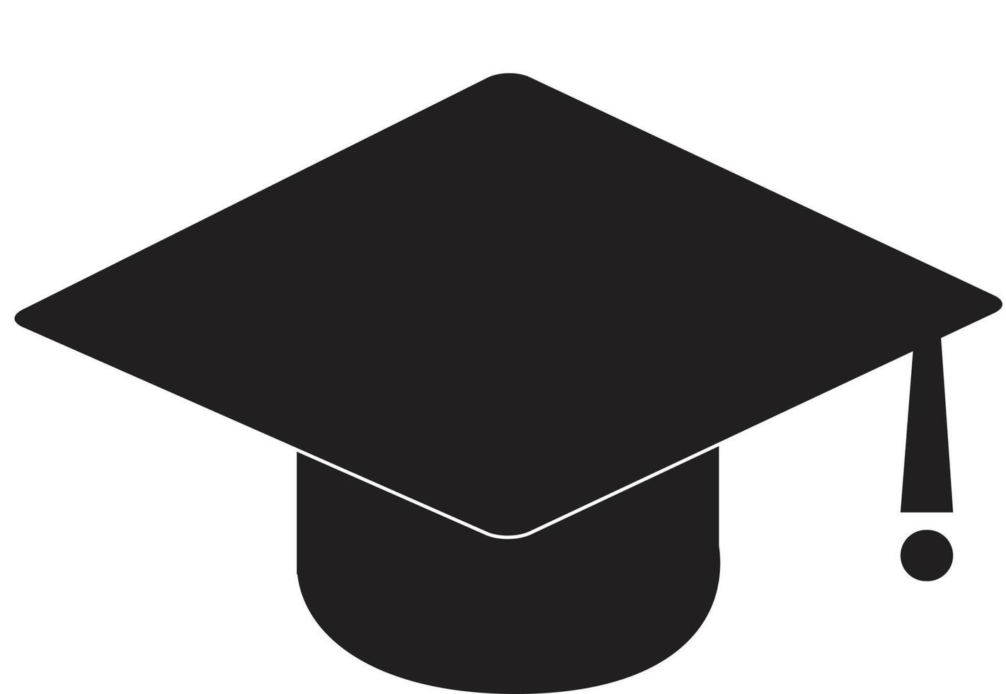 icono de gorro de graduación. icono de sombrero de graduación. vector