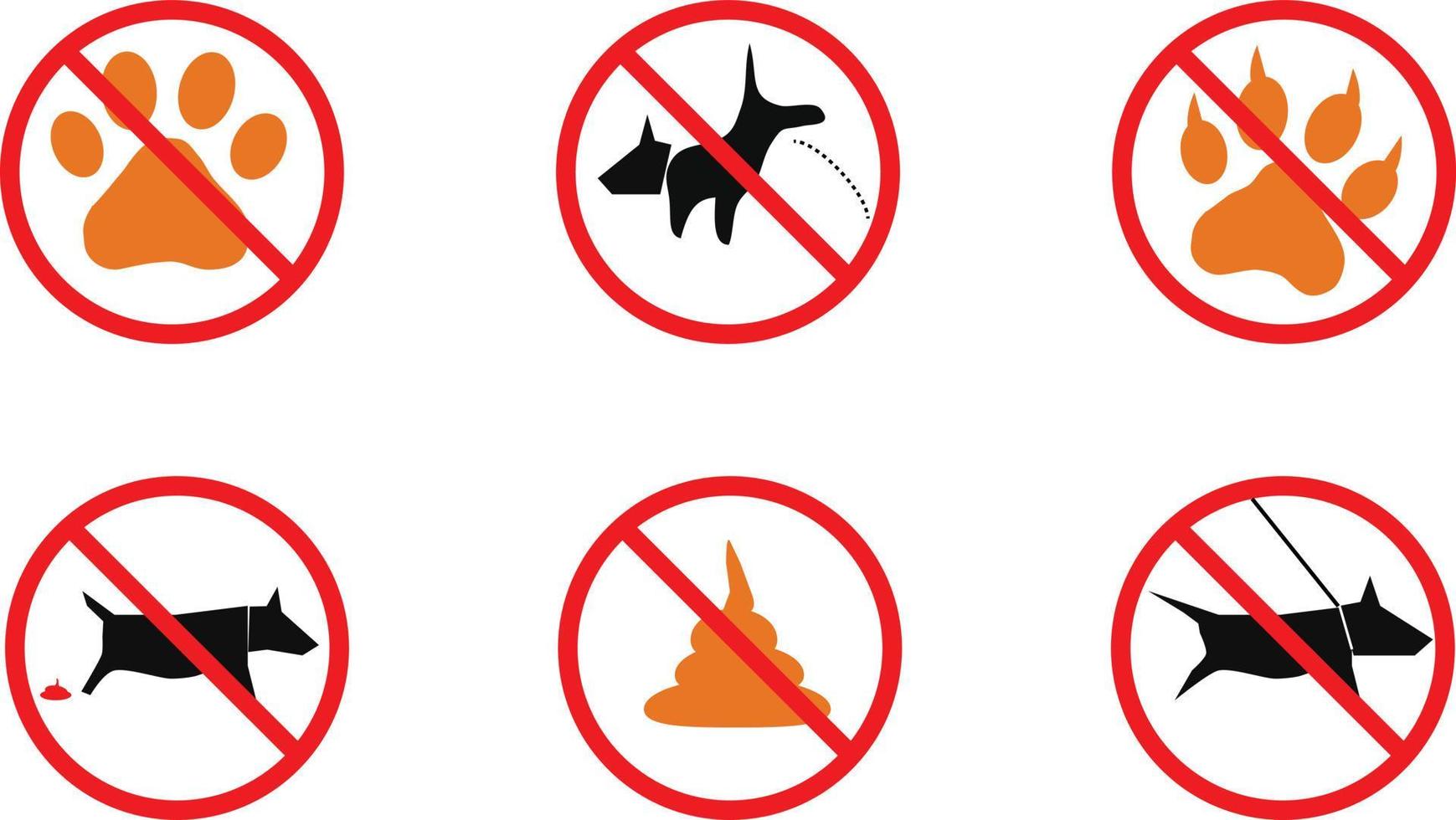 no dogs sign. prohibition sign stop dog symbol. no dogs sign. vector