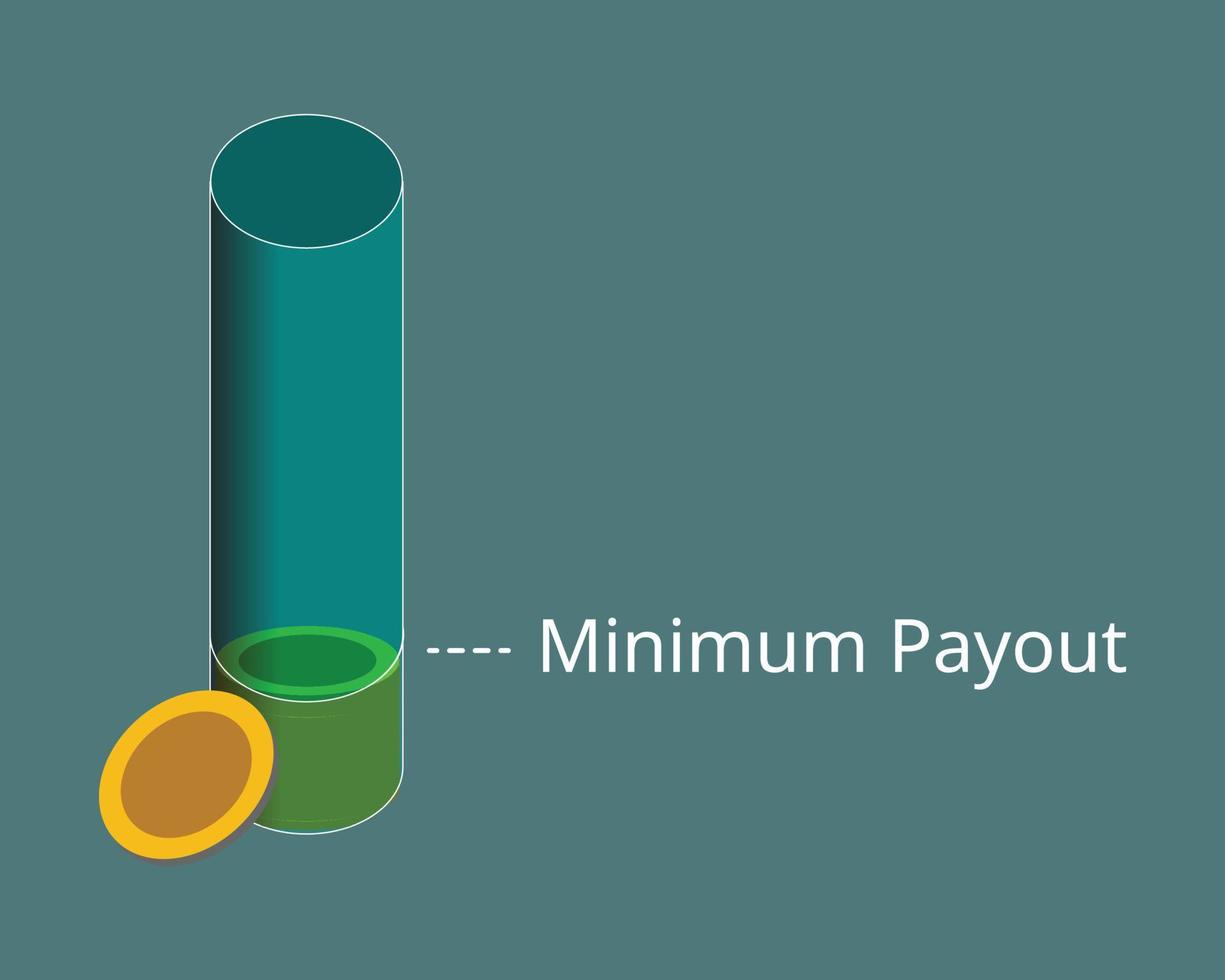 reach the minimum payout to get money out vector