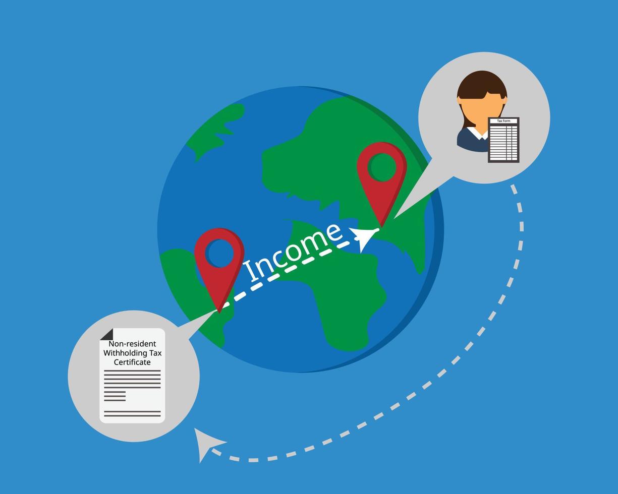 certificado de retención de impuestos de no residentes para evitar la doble retención de impuestos de diferentes vectores de países