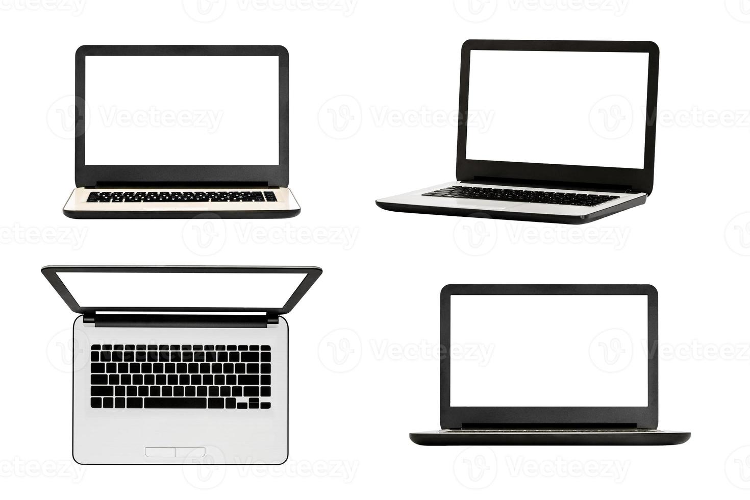 Laptop computer with blank screen photo