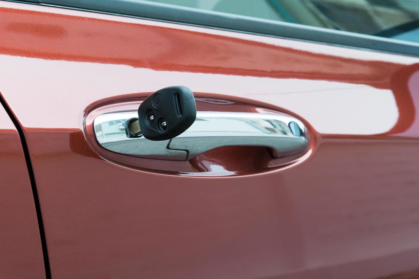 open car door with key photo