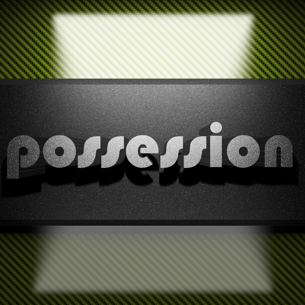 possession word of iron on carbon photo