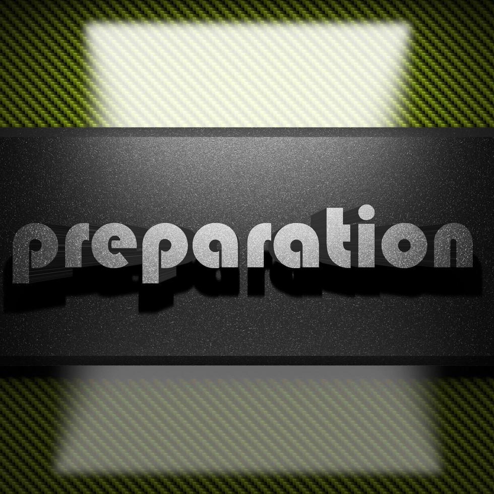 preparation word of iron on carbon photo