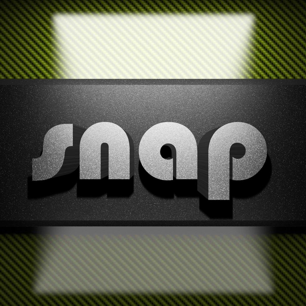 snap word of iron on carbon photo