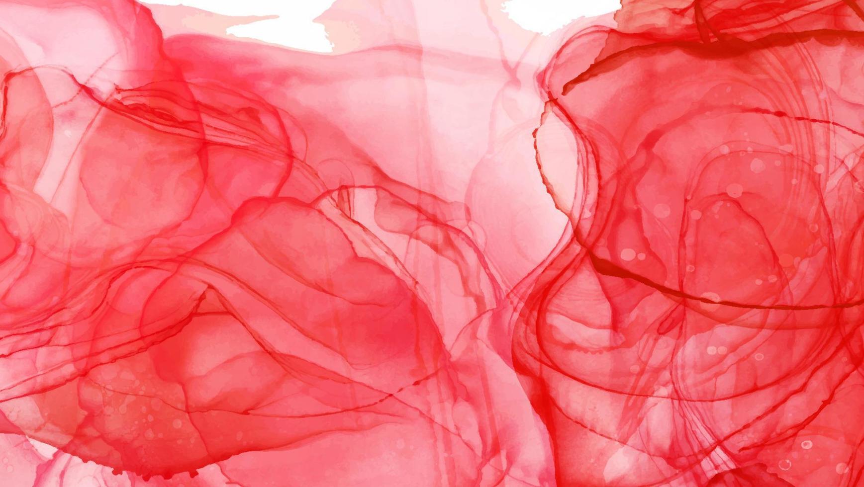 Blush Red watercolor fluid painting vector design, Alcohol ink Background.