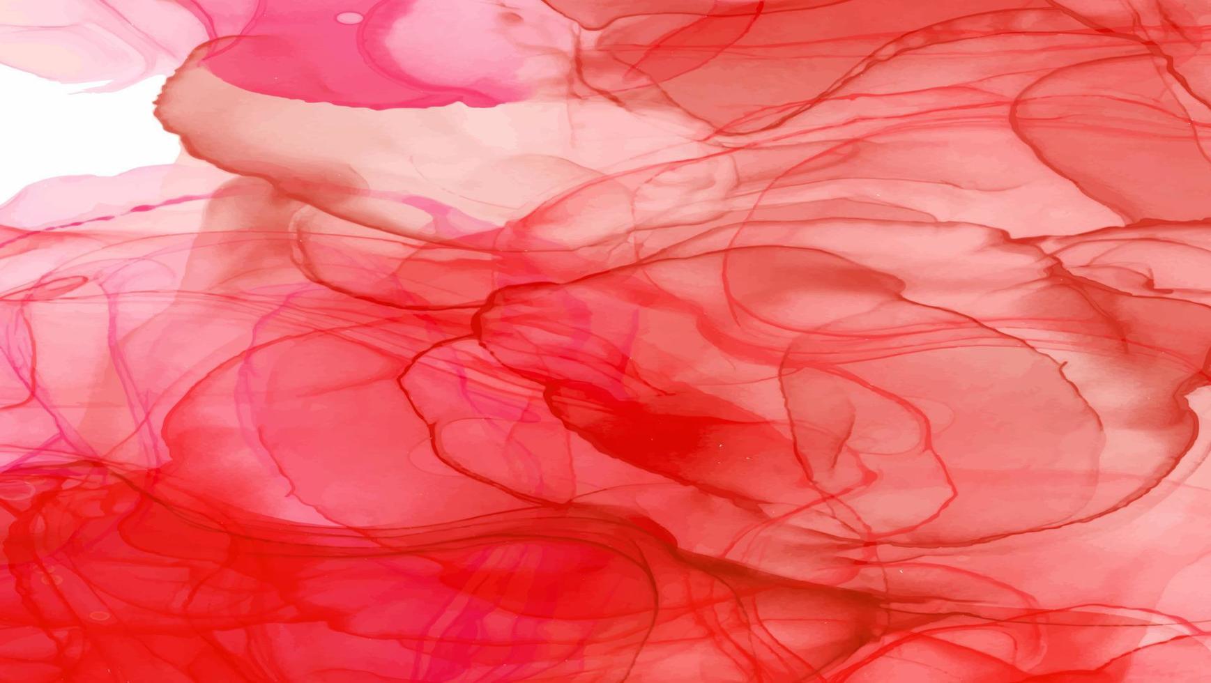 Blush Red watercolor fluid painting vector design, Alcohol ink Background.