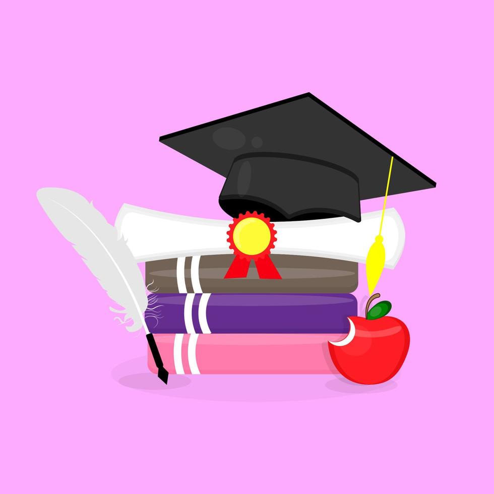 End of the academic year, graduation vector