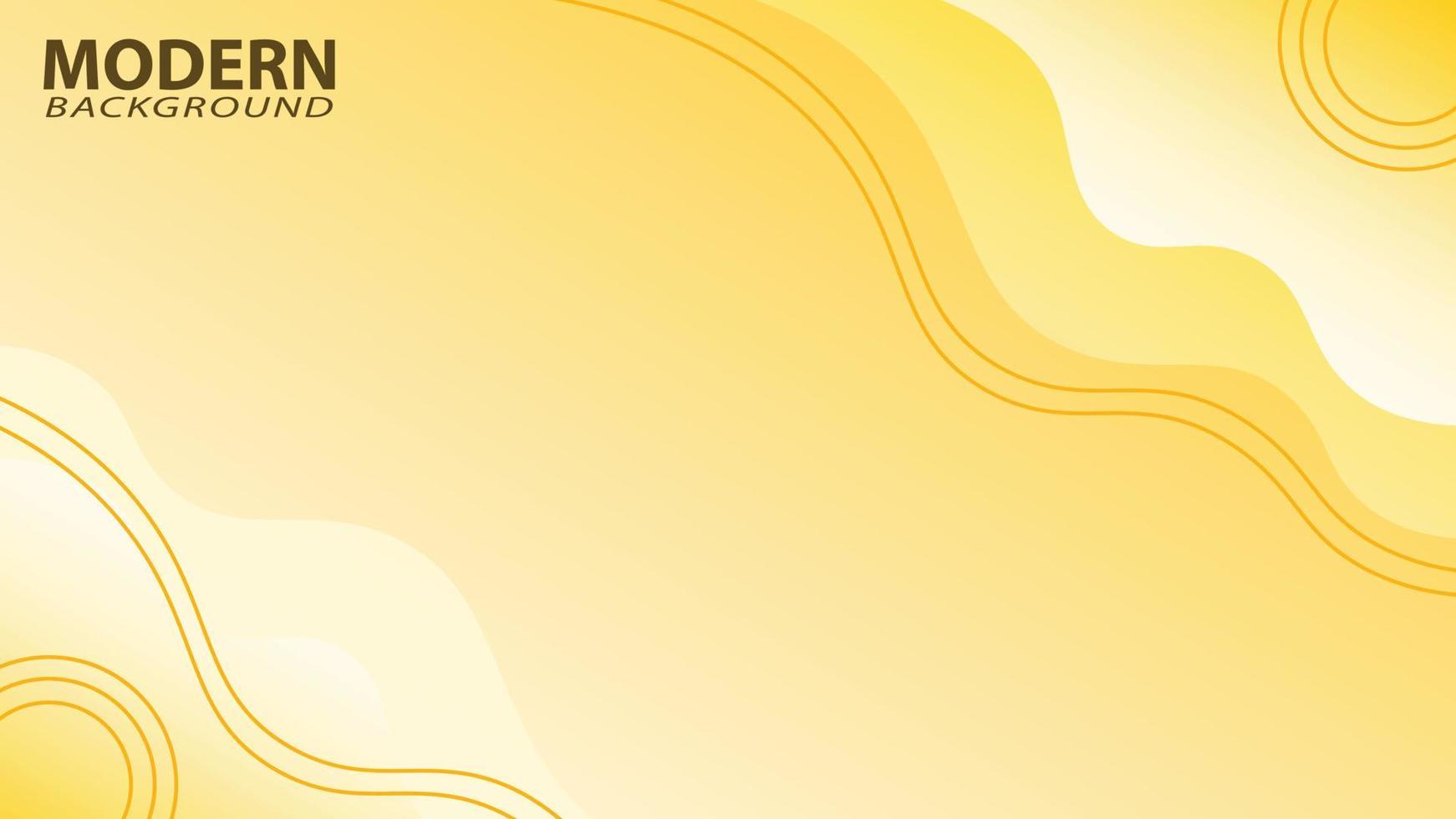 Modern yellow gradient liquid abstract background vector