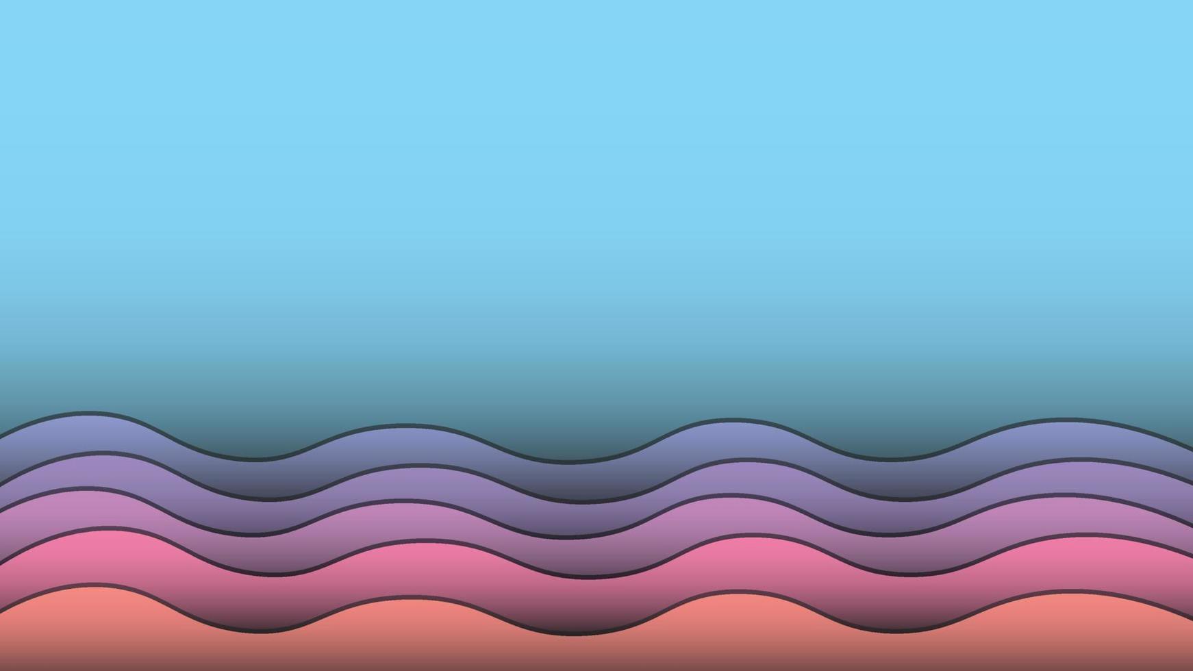 Colorful Abstract wavy background free vector
