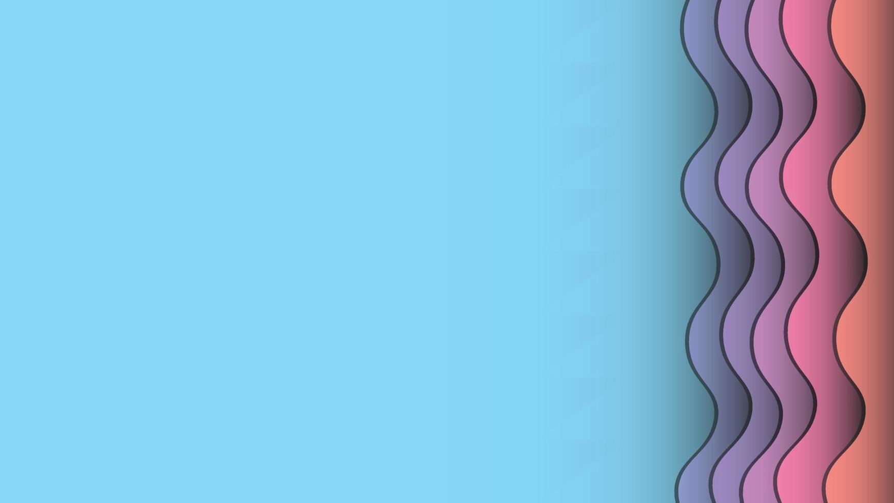 Colorful Abstract wavy background free vector