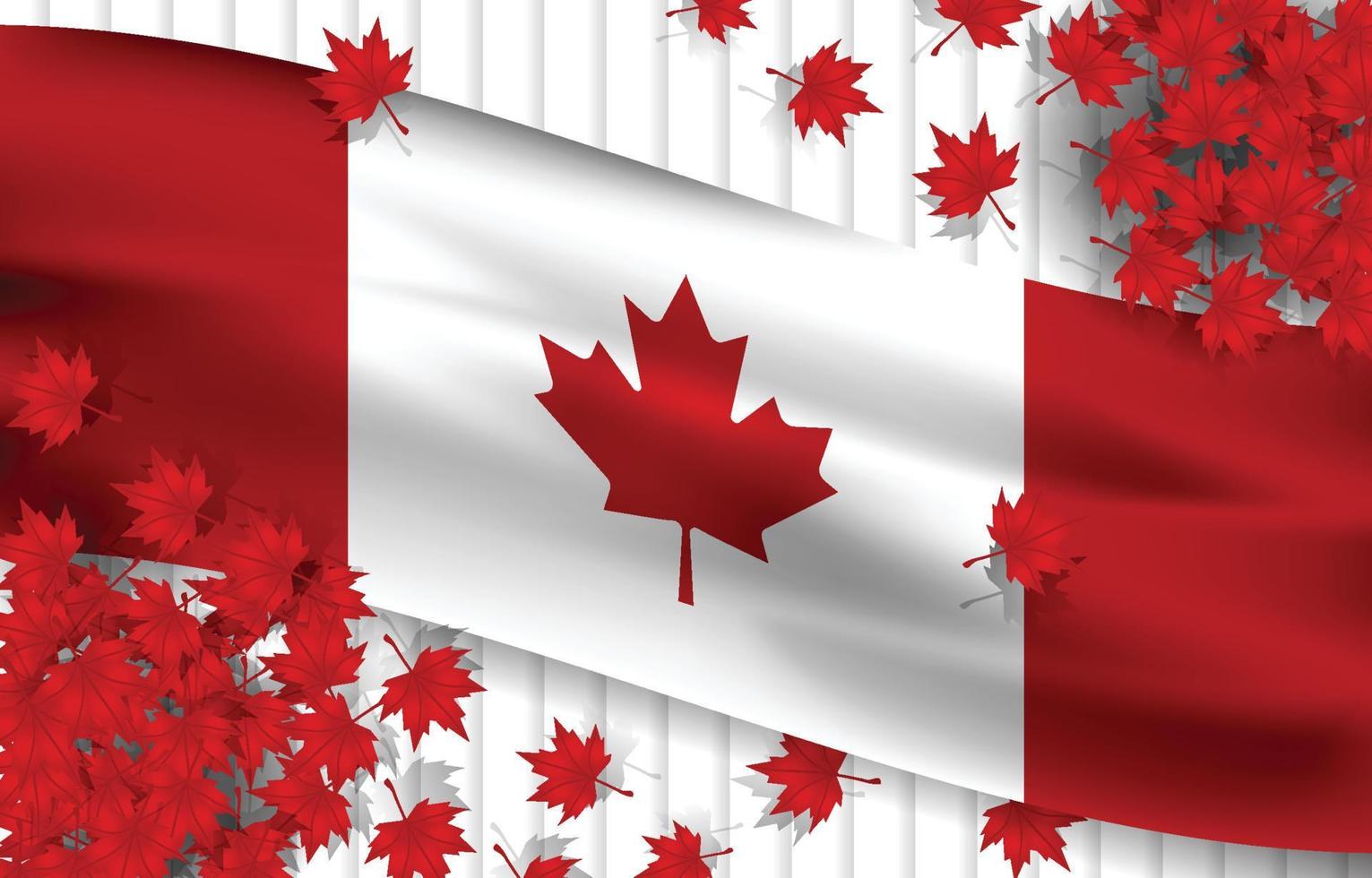 feliz día de canadá fondo vector