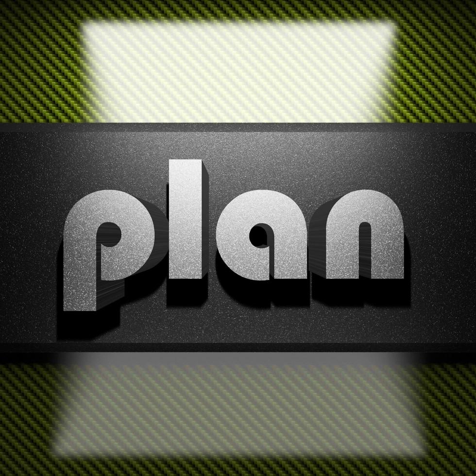 plan word of iron on carbon photo