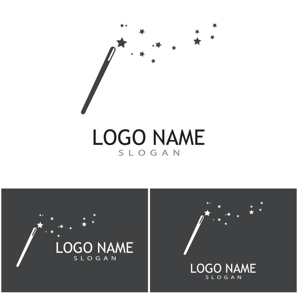 Wand magic stick Logo Template vector symbol nature