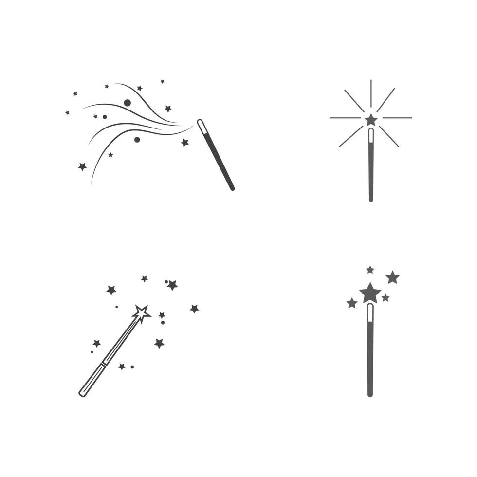 Wand magic stick Logo Template vector symbol nature