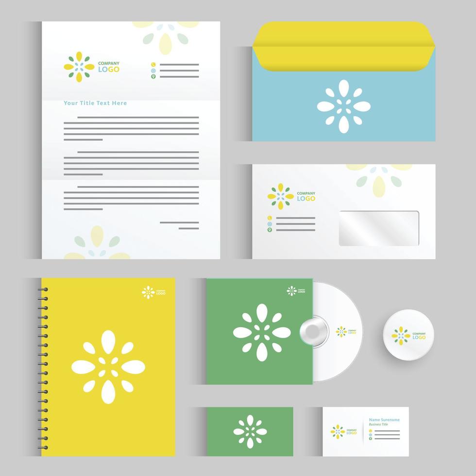 Stationary Template Set vector