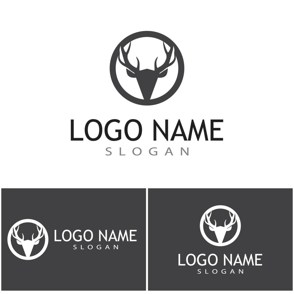 Deer Logo Template vector icon illustration design