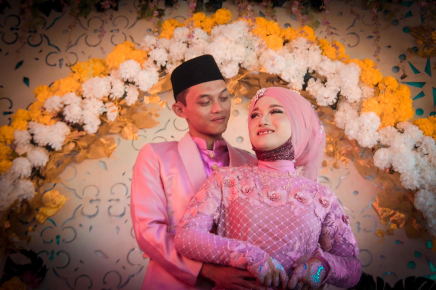 Romantic Indonesian Muslim Bride photo