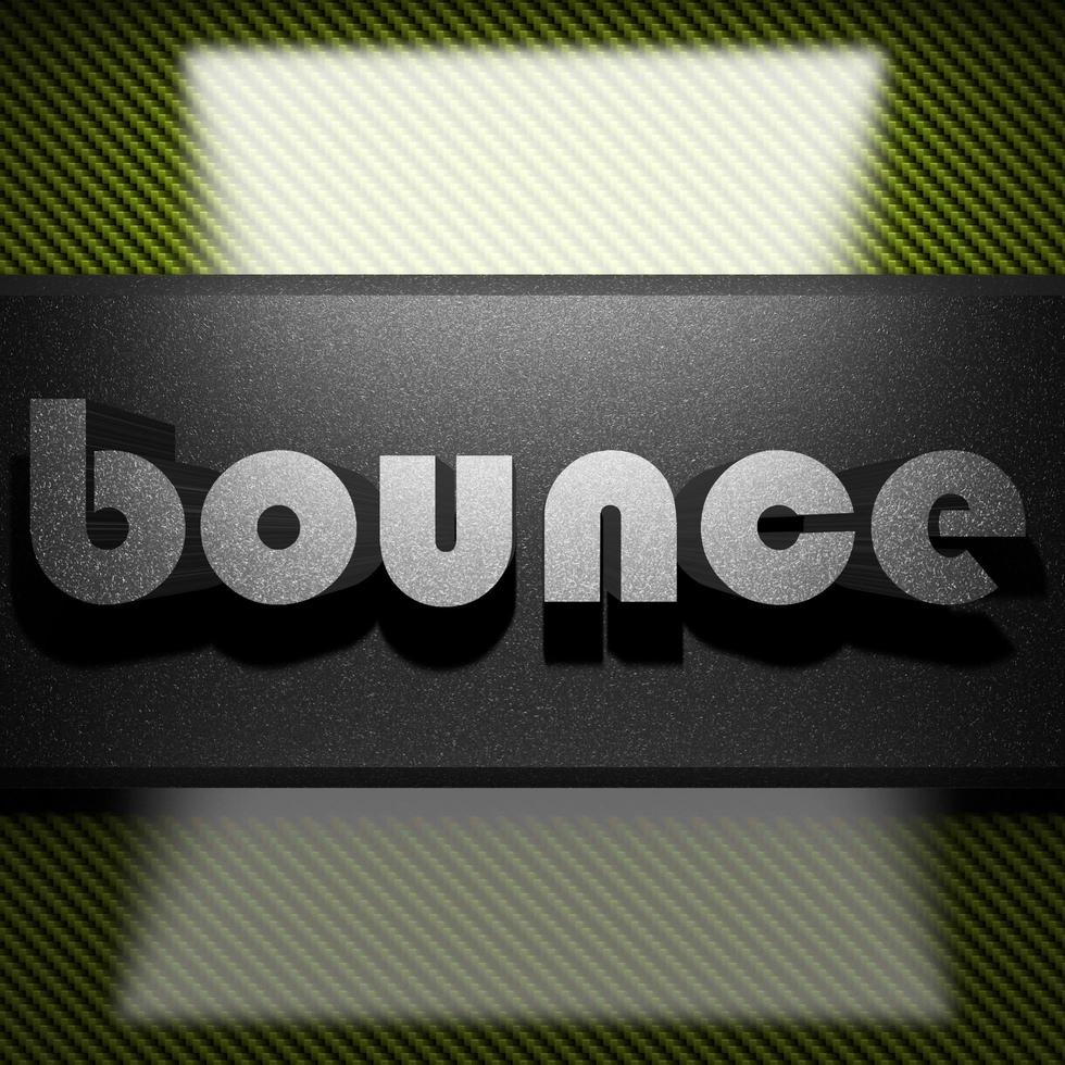 bounce word of iron on carbon photo