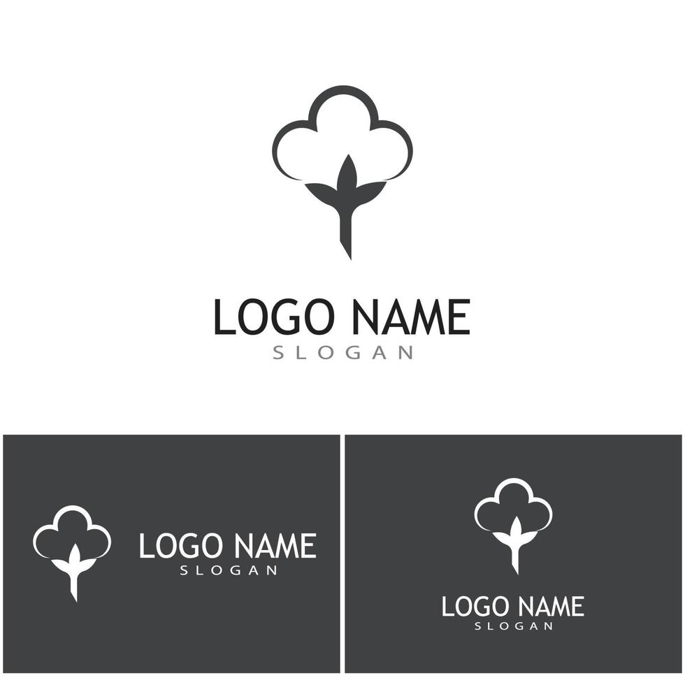 Cotton Logo Template vector symbol nature