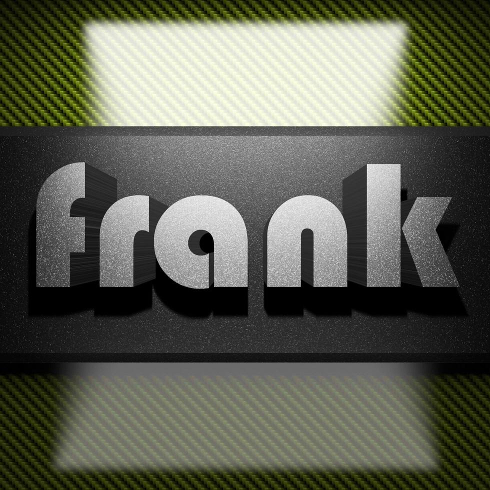 frank word of iron on carbon photo