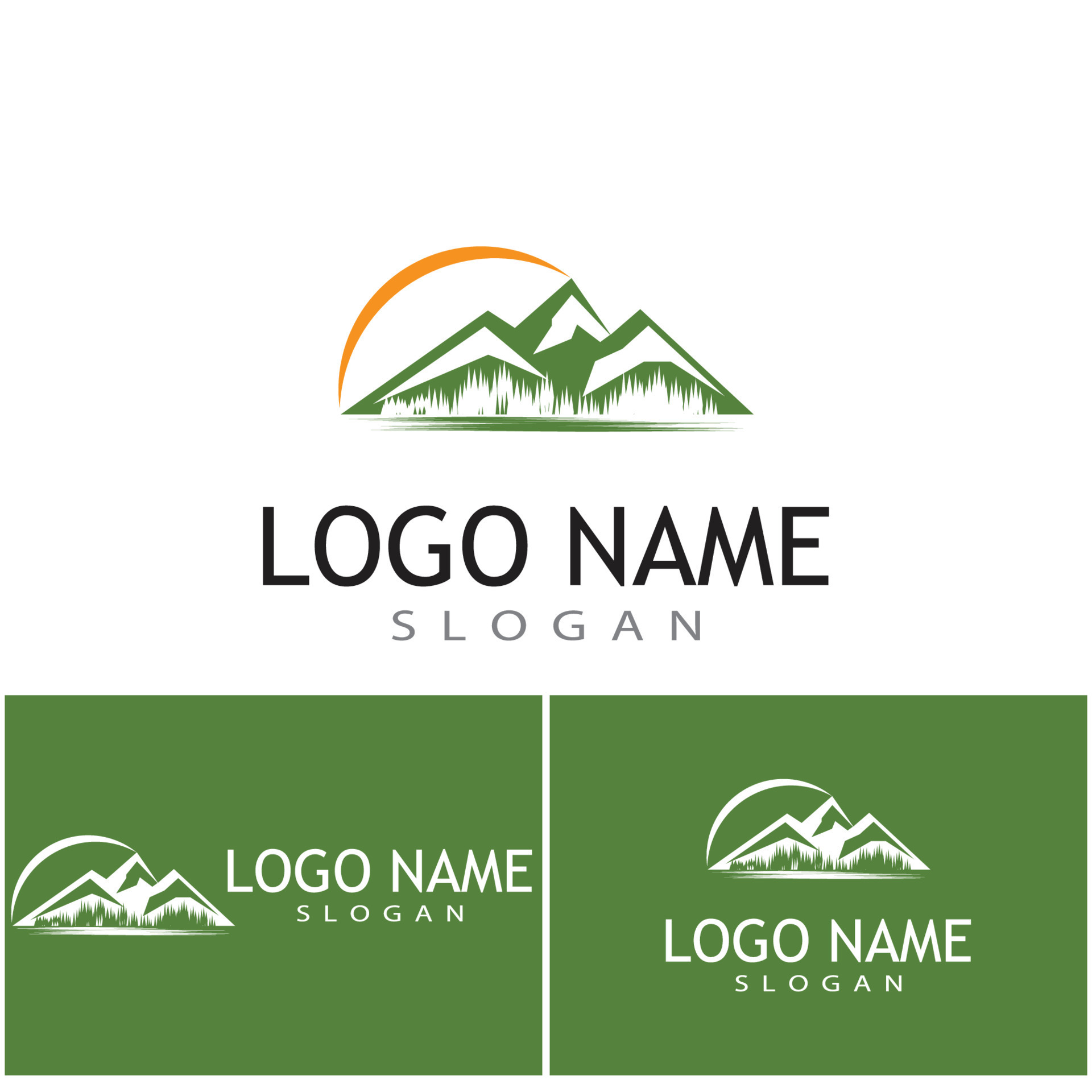 Mountain icon Logo Template Vector illustration design 7394807 Vector ...