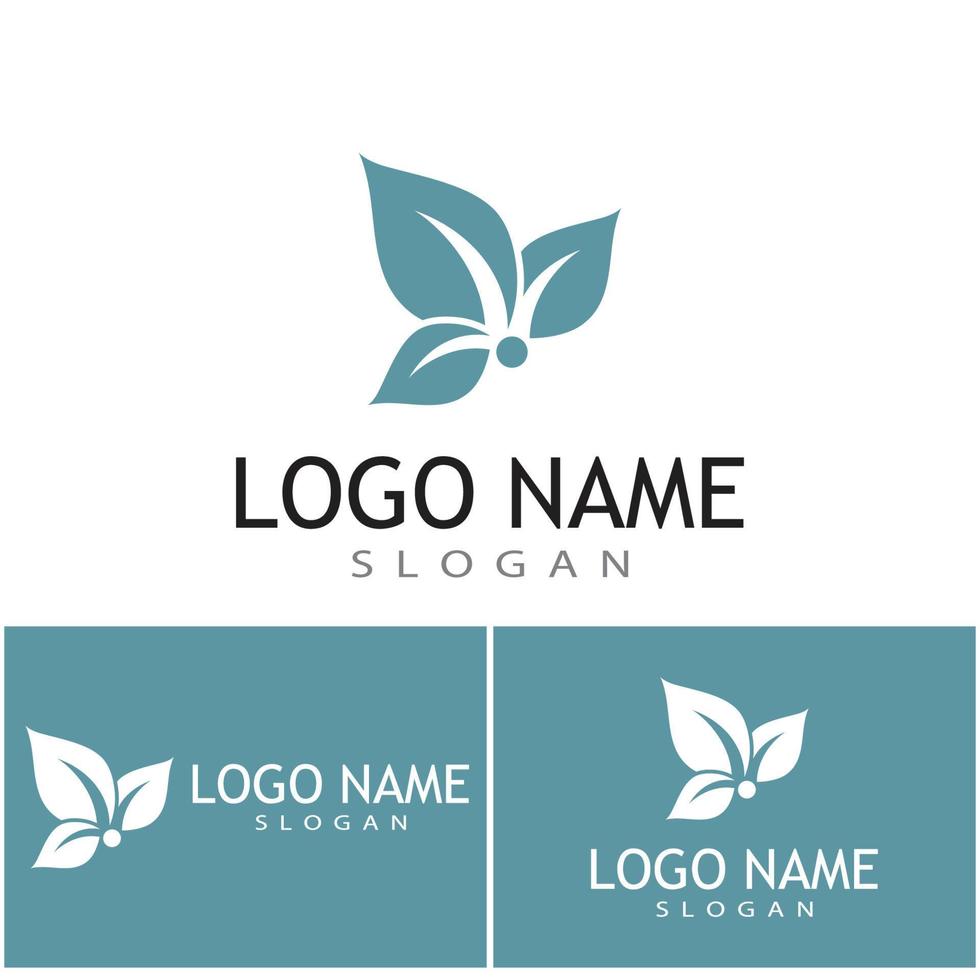 Mint leaves flat vector color icon template illustration design
