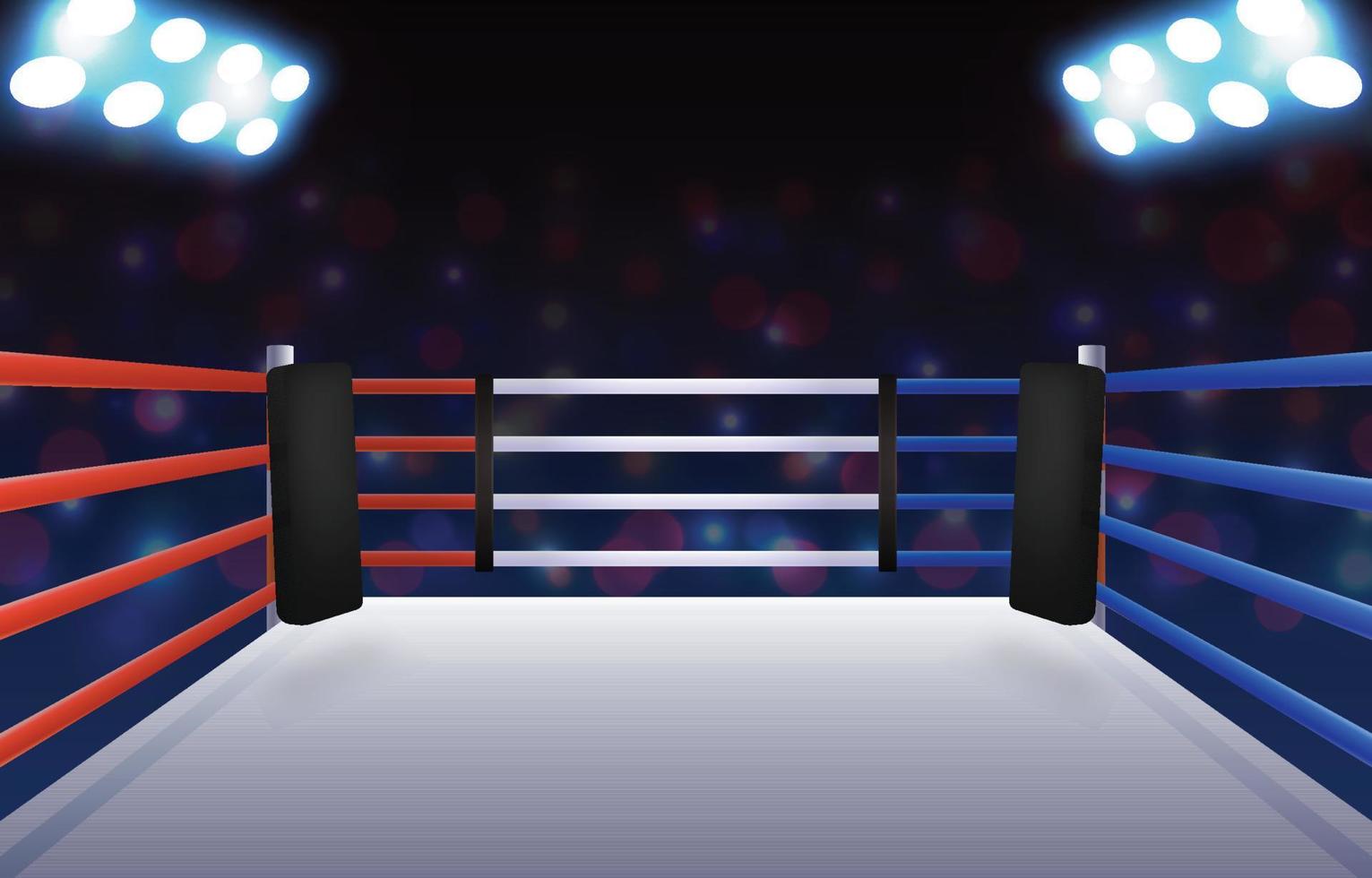 Boxing Ring Stage Background vector