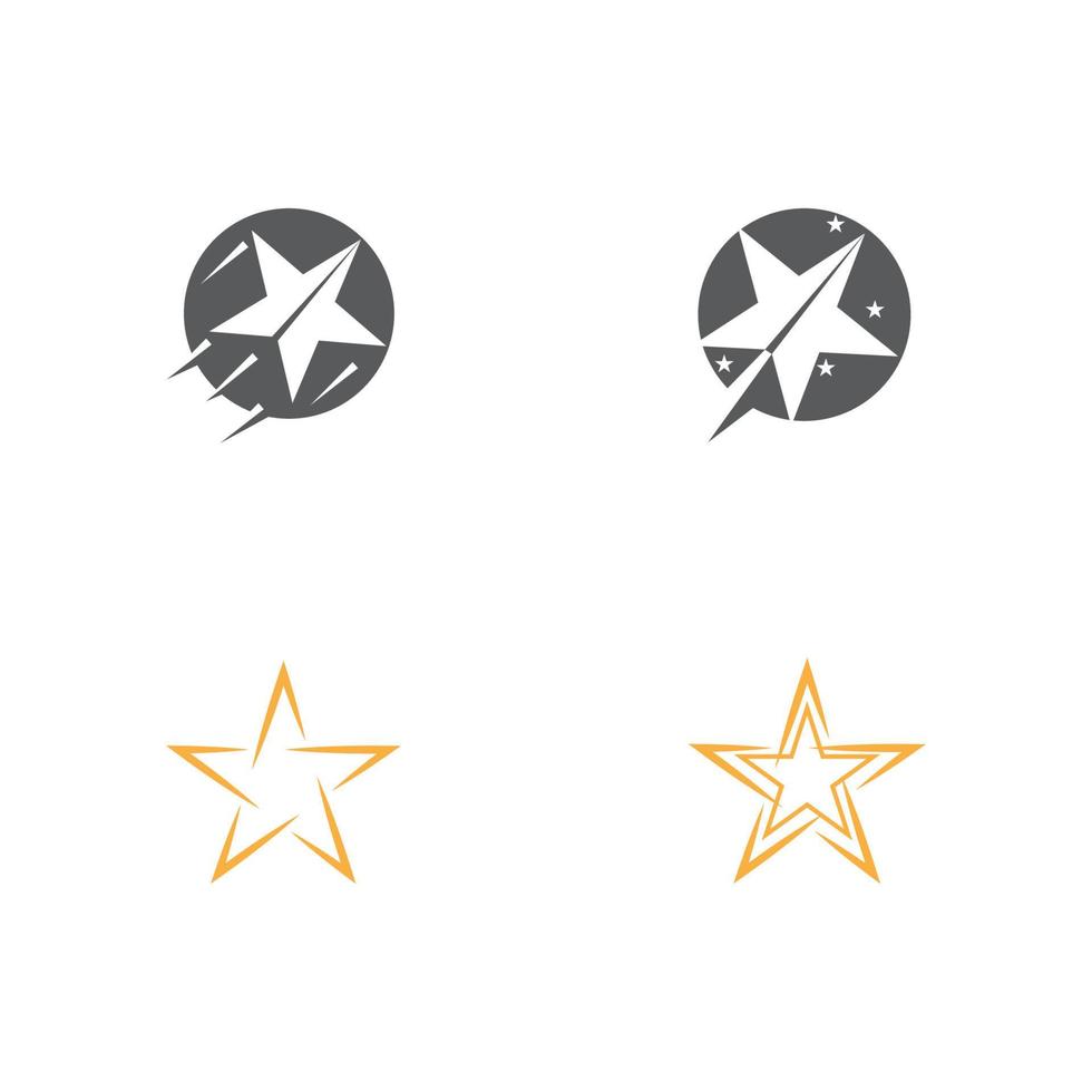 Diseño de ilustración de vector de plantilla de icono de estrella
