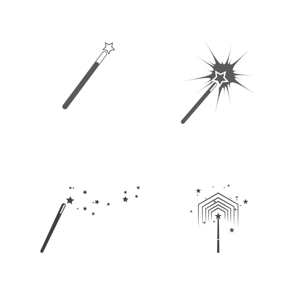 Wand magic stick Logo Template vector symbol nature