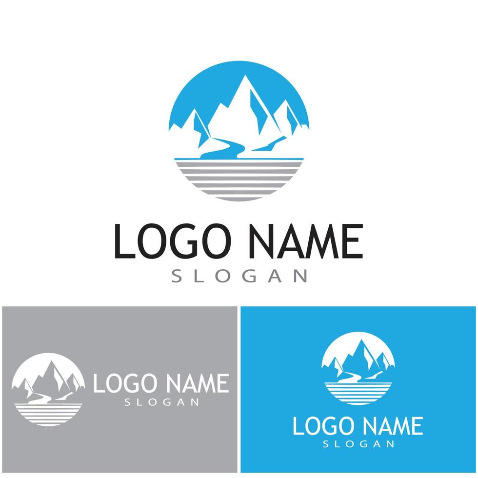 Mountain icon Logo Template Vector illustration design