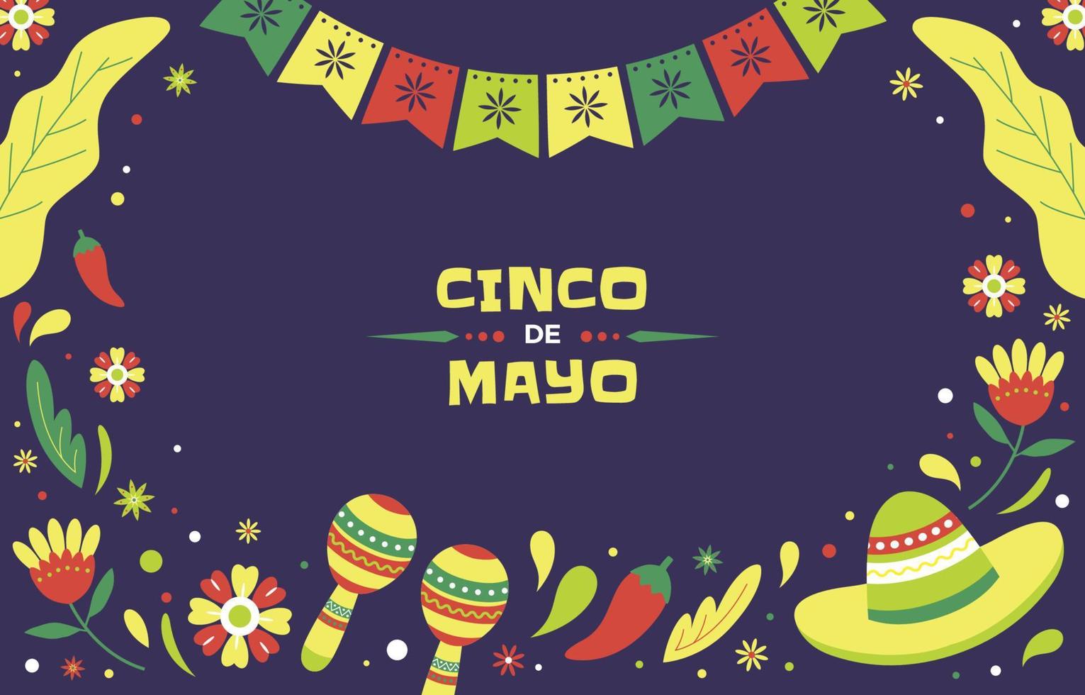 fondo cinco de mayo vector