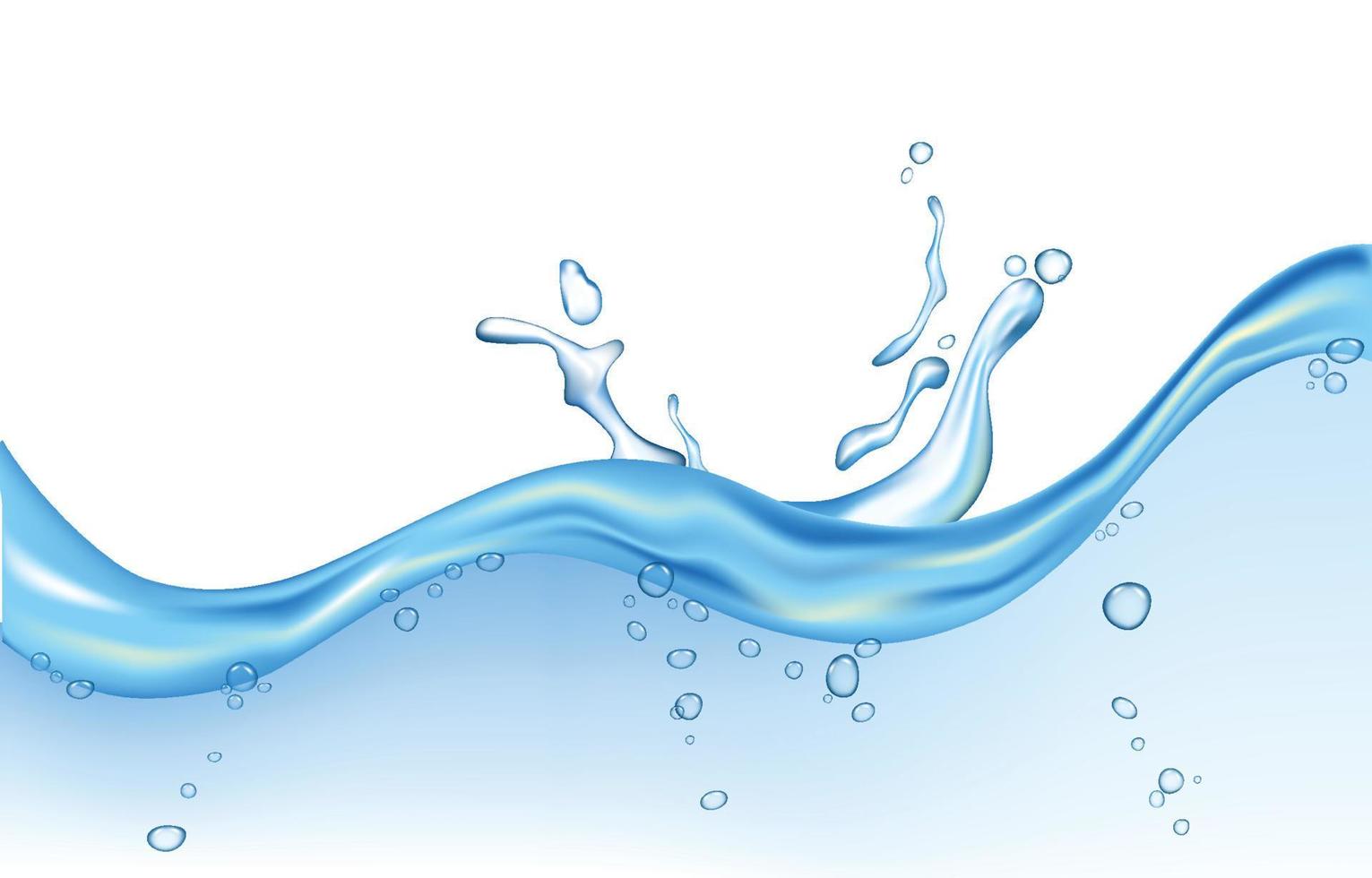 Realistic Water Splash in White Background vector