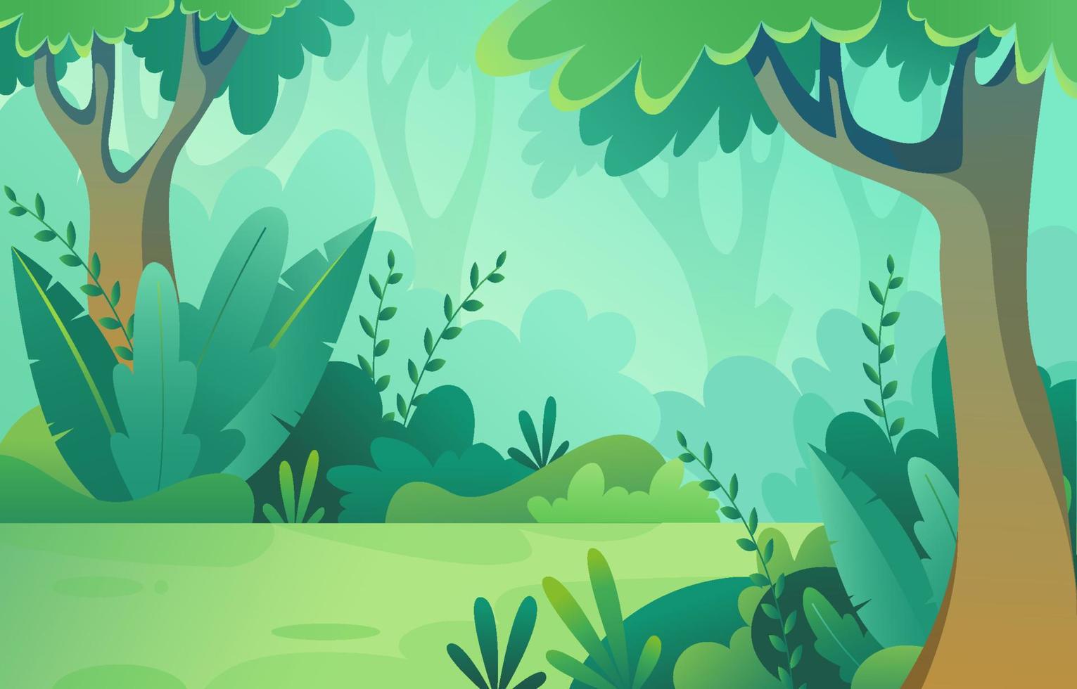 paisaje de bosque de verano vector